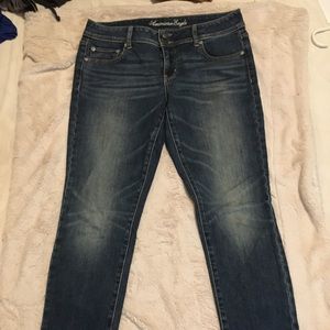 American eagle dark stone washed jeans